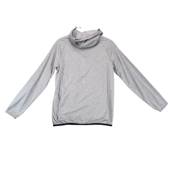 Gaiam Time to Train 1/4 Zip Hoodie Men's M Long Sleeve Gray Zipper Pocket Raglan - Picture 2 of 10